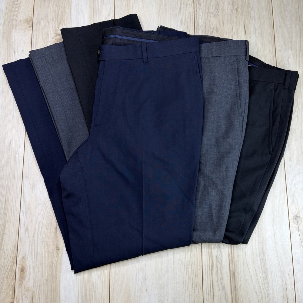 Proper Cloth Marzotto Stretch Tropical Wool Dress Pants Mens 36x32 Lot Of 3
